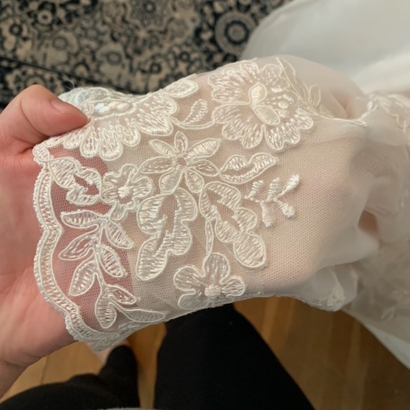 Stella York Champagne Blush Lace Wedding Dress - Picture 5 of 6